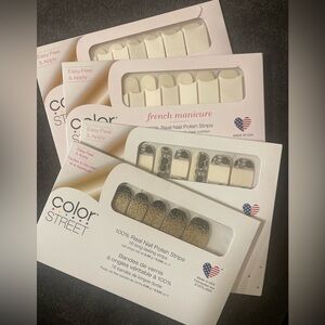 4 packs nail polish strip sets French Manicure Ring it in New Years I Love Lacey